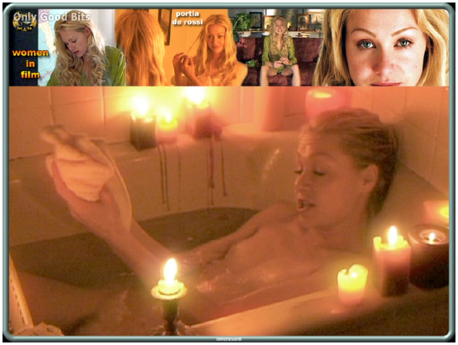 Portia de Rossi Nude In Bath Movie Scenes.